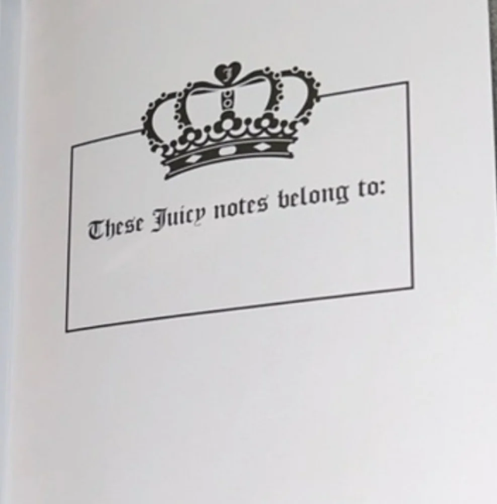 Juicy Couture Black and Gold Journal with Heart Pen